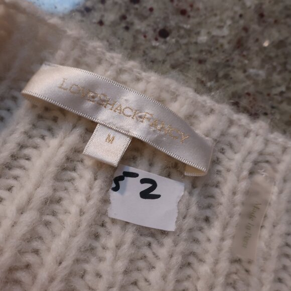 Womens LoveShackFancy Cream Knit Sweater Sz M - Picture 12 of 12